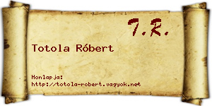 Totola Róbert névjegykártya